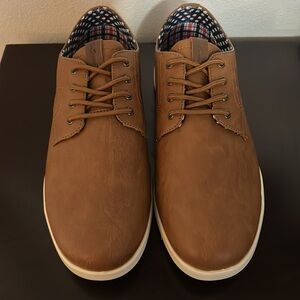 Ben Sherman Presley Oxford mens tan pu leather, dressy comfort, size medium 9